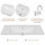 Comptoir de meuble-lavabo en céramique blanc 36 po avec lavabo simple 36 po et 3 trous pré-percés-642303190