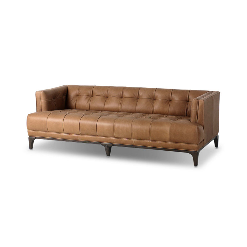 Dylan Sofa-78"-Rider Black, Palermo Drift Genuine Leather