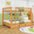 Queen Over Queen Wood Bunk Bed With Trundle-739143971