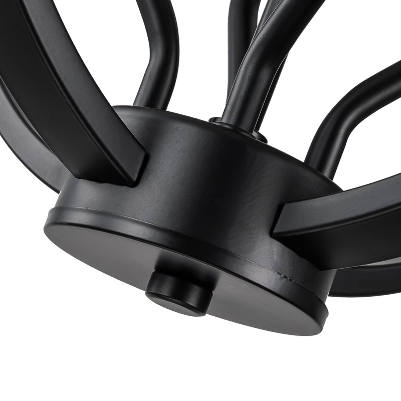 Lustre lanterne suspendu à 4 lumières à intensité variable Kimyada , Noir