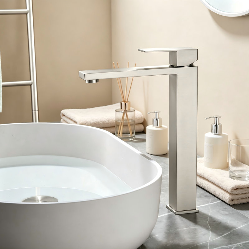 Robinet à un trou avec bonde escamotable, Brushed Nickel