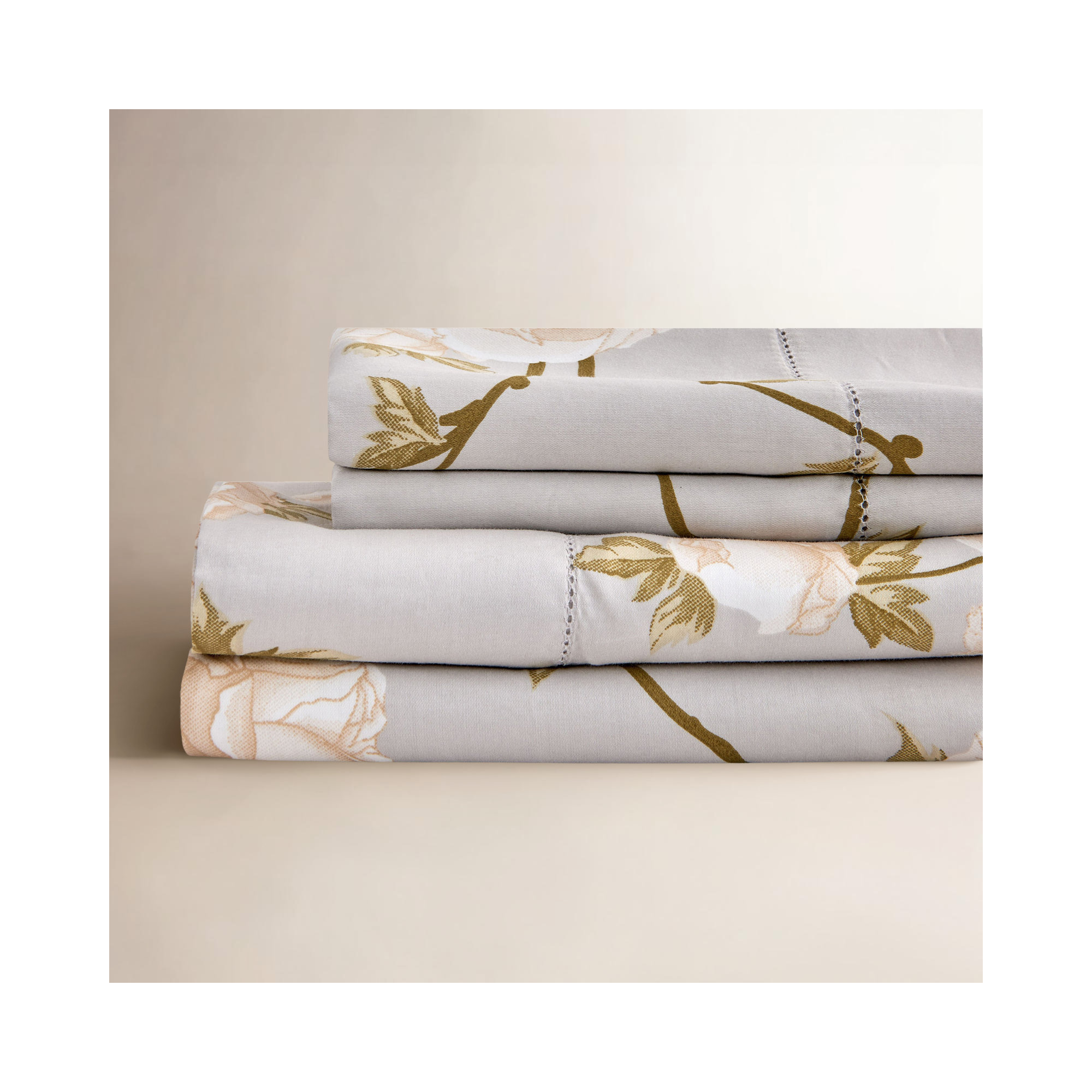 Auren Sateen - Set of 3, Queen Sheet Set + Fitted Sheet + 2 Pillowcases