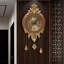 Horloge murale rétro avec pendule avec mouvement à quartz, horloge murale décorative rétro pour chambre à coucher, bureau et couloir