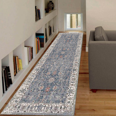 Elynna Transitional Bordered Premium Polyester Performance Area Rug