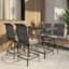 4 Person Swiveling Dining Set With Bar Table-1518928100