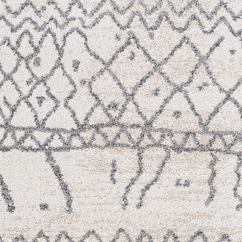 Tapis gris/kaki zone sud-ouest Arlo, Rectangle 7 pi 10 po x 10 pi