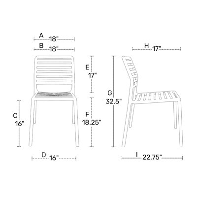 Chaise d'appoint de salle à manger Delron