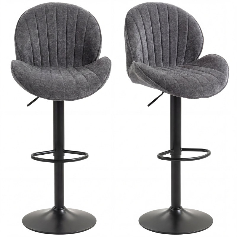 Swivel Upholstered Adjustable Height Counter Stool
