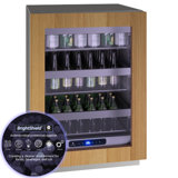 U-Line 24"W. 5 Cass 5.2 Cu.Ft. Compact Refrigerator with Brightshield™ - Panel Ready Frame with Glass