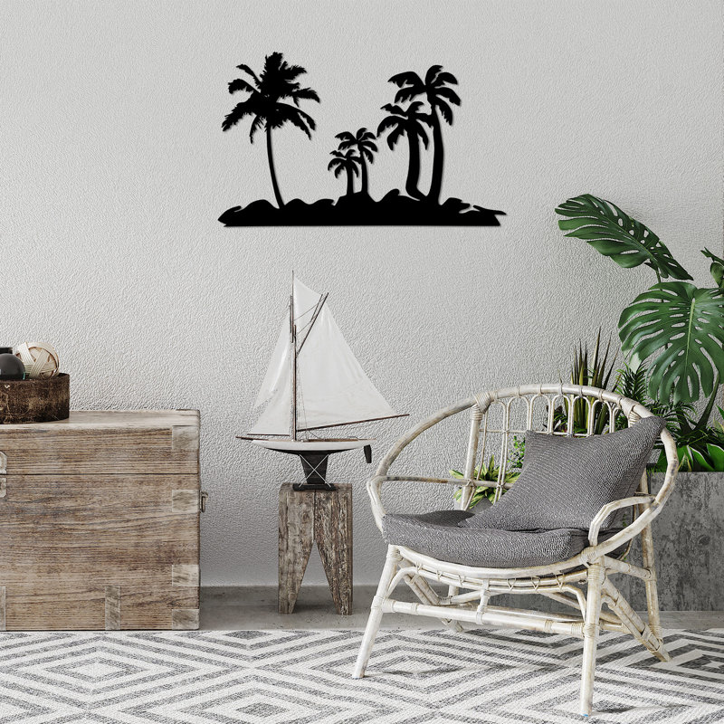 Decorative Metal Wall Accessory, Black, 3.9 x 15.7 inches | 100% Metal Construction, Thickness: 0.08 inches | Stylish Home Decor for Living Room, Bedroom & Office | Durable & Eye-Catching Design