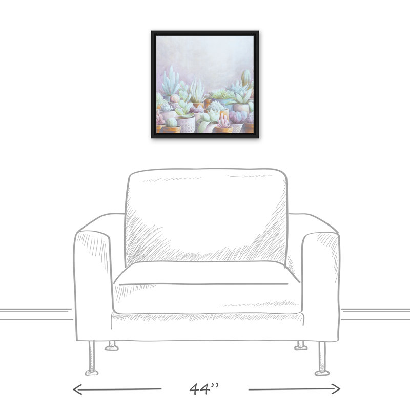 Cactus Pots, reproduction d'art sur toile, H 13,75 po x l 13,75 po x P 1,75 po