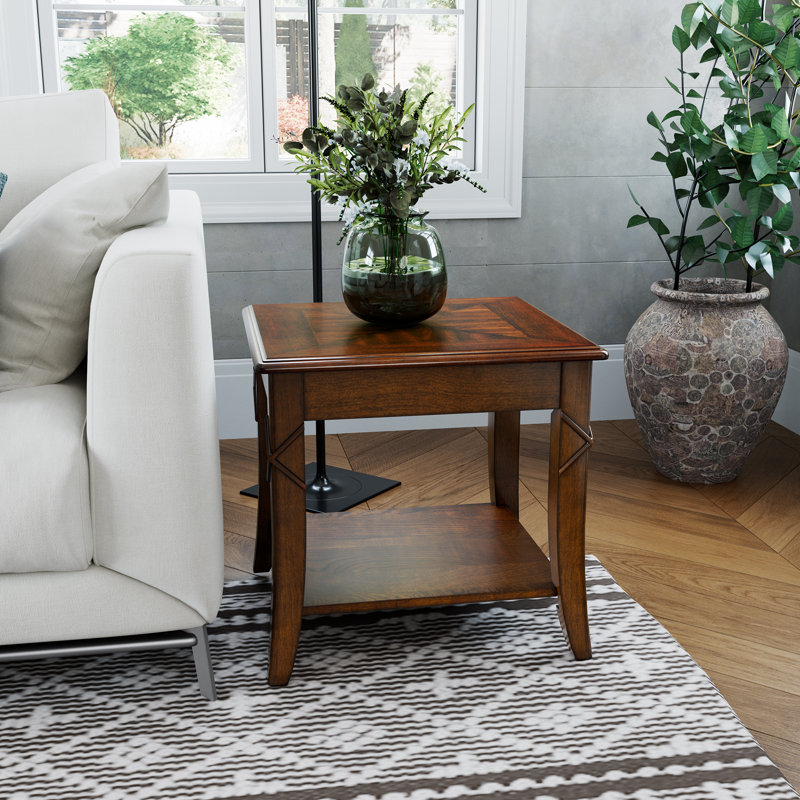 Table de bout rectangulaire avec rangement Vinton American Vintage