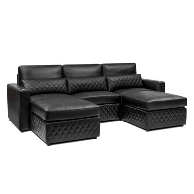 Canapé en cuir Valencia avec 3 repose-pieds et 2 repose-pieds Valencia