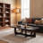 Rectangular Mango Wood Coffee Table with Modern Trestle Base