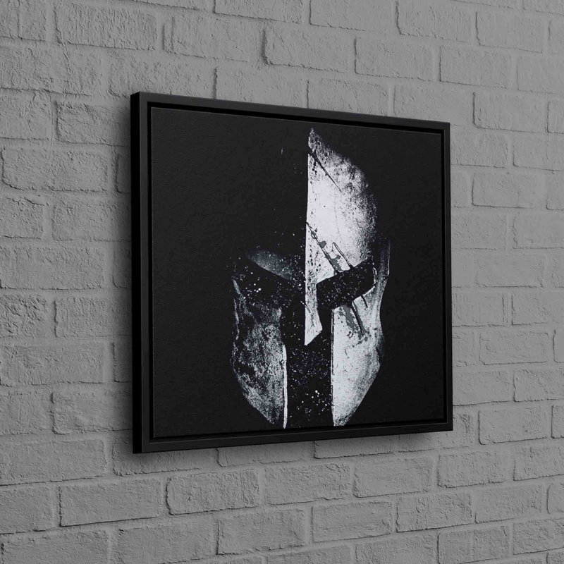 Print on Canvas, 40 cm H x 40 cm W, Framed Print without Mat, Black