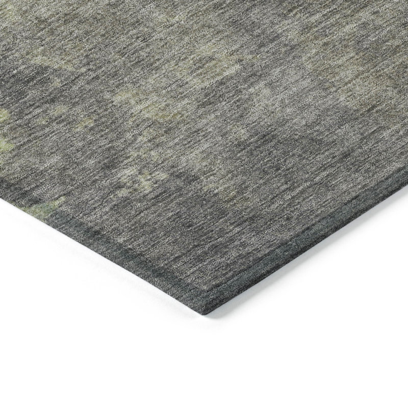 Tapis intérieur / extérieur Xhevrie lavable à la machine, Rectangle 2 pi 6 po x 3 pi 10 po