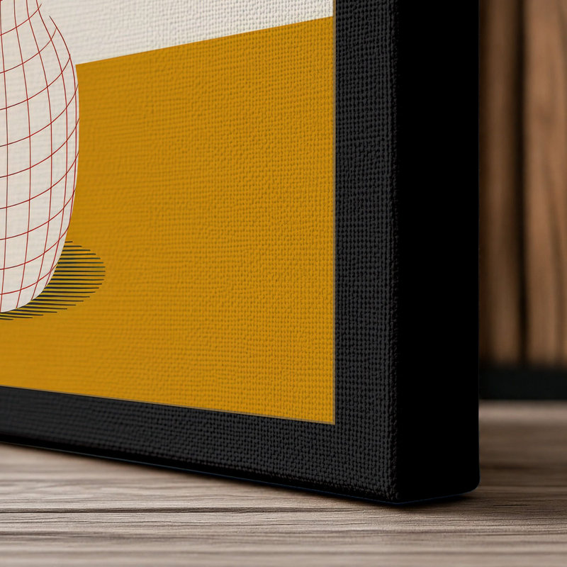 Potted Carnations Botanical - Wrapped Canvas, 30x20 - 76.2 x 50.8 cm, Black Border