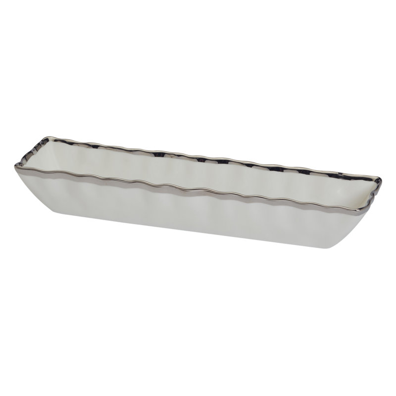 Plateau à craquelins argent Regency 13 po x 3 po
