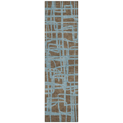 Machine Washable Indoor/Outdoor Chantille ACN2491 Abstract Rug