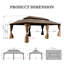 22 pi. L 14 pi. D Pavillon de jardin en aluminium