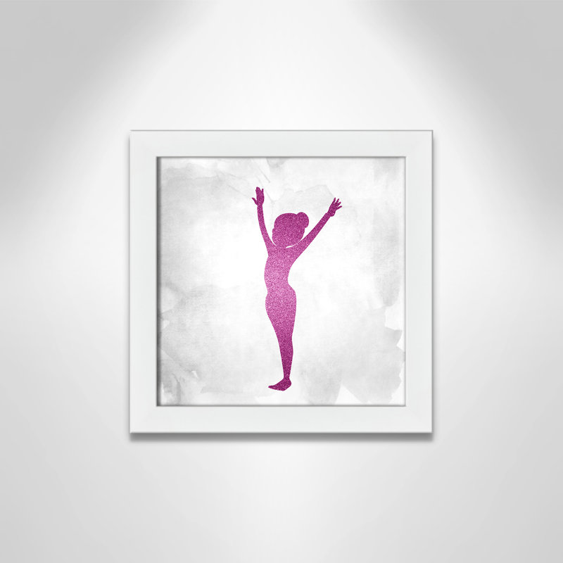 Gymnastique 2, H 12 po x l 12 po x P 0,63 po, Cadre blanc