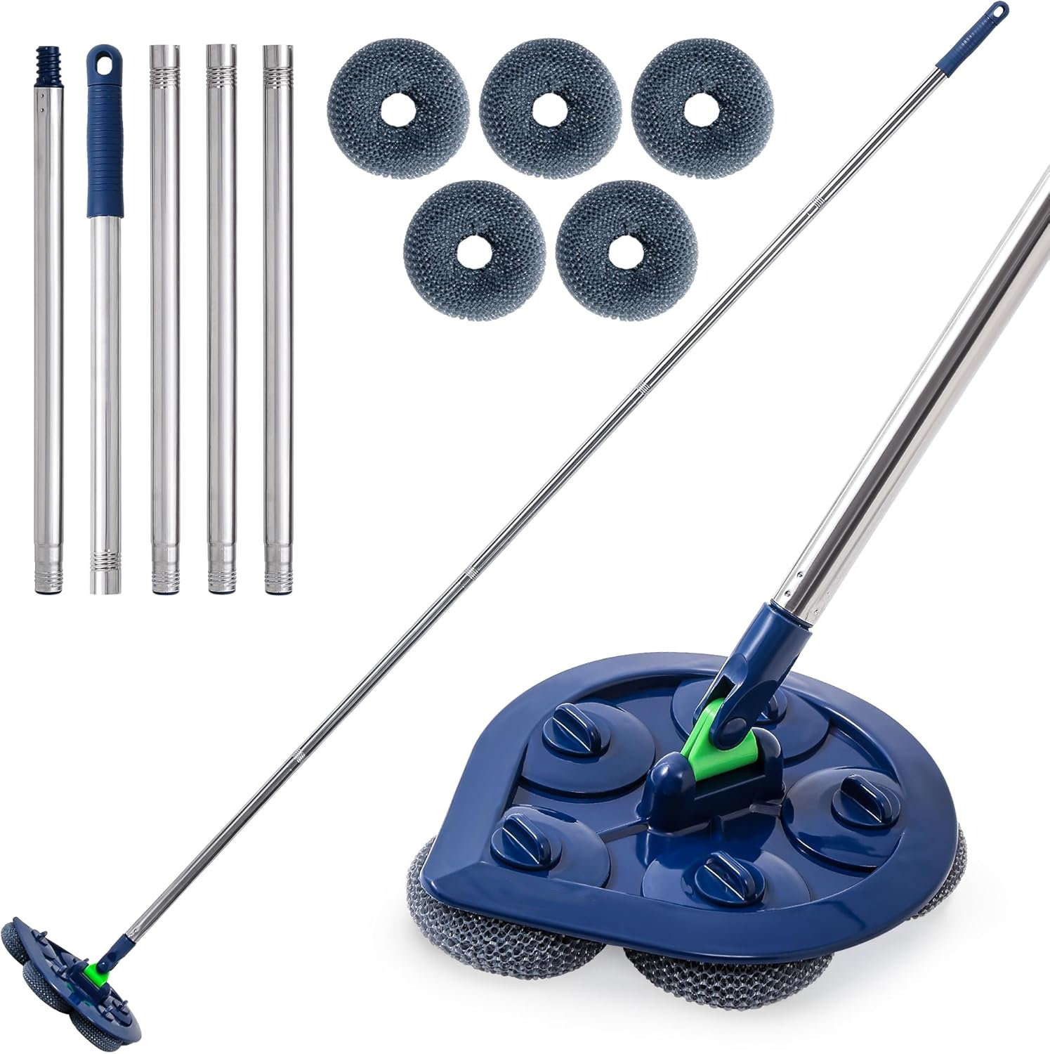 Brosse à Récurer 3 En 1 Rotative à 360 ° Avec Poignée, Brosse