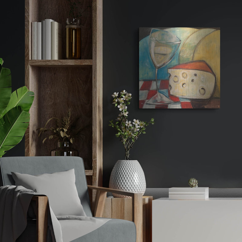 «Wine Wedge And Wheel» par Tim Nyberg, H 24 po x l 24 po