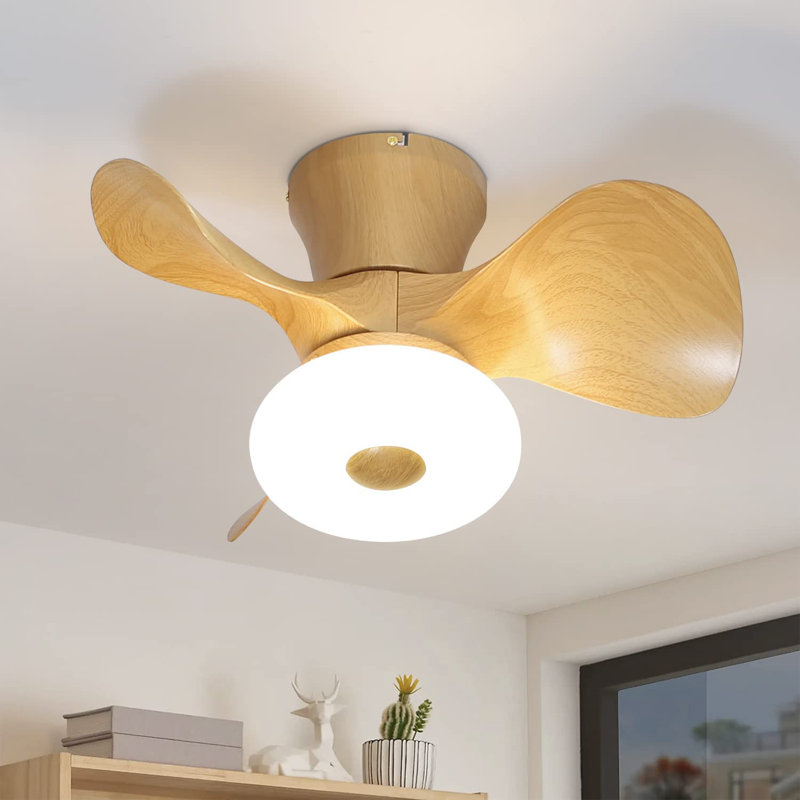Dimmable Ceiling Fan with Lighting, Wood