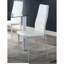 Chaises de salle à manger 2 pièces, métal blanc, revêtement en similicuir, structure en métal d'aspect moderne, revêtement-1682953061-1682953056