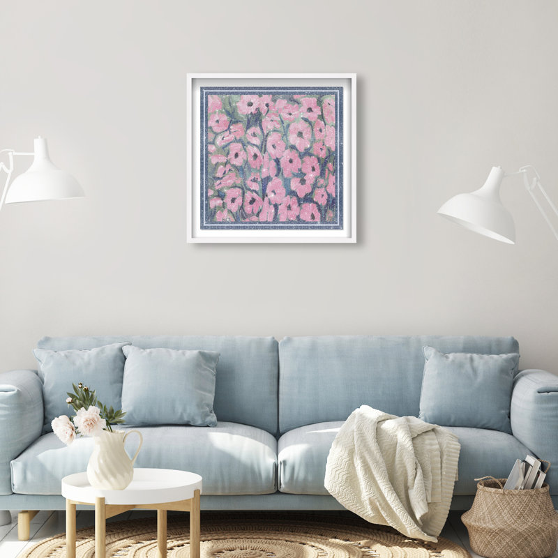 Night Blooms Print by Oliver Gal, 25.5"H x 25.5"W, White Shadowbox