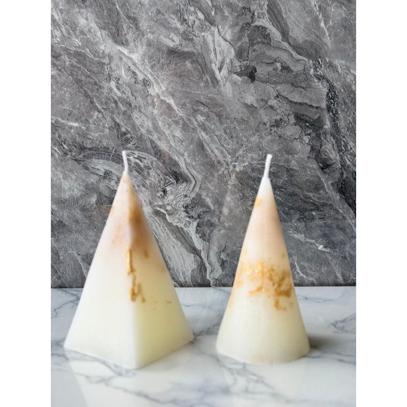 Elegant Candle Set (2 Pieces), White, 2.4 x 4.7 x 2.4 Inches | 100% Soya Wax, Eco-Friendly & Clean Burning | Perfect for Home Decor, Aromatherapy, & Relaxation, Ideal Gift for Any Occasion