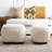23" Wide Boucle Upholstered Ottoman Set Of 2-555060721