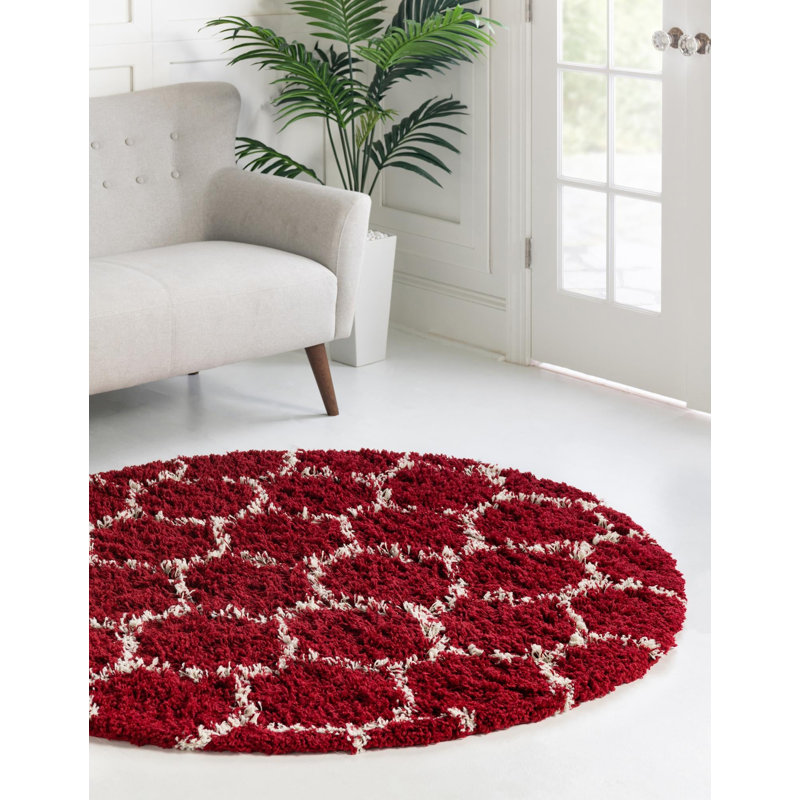 Tapis à poils longs Ruby, Rond 3 pi 3 po