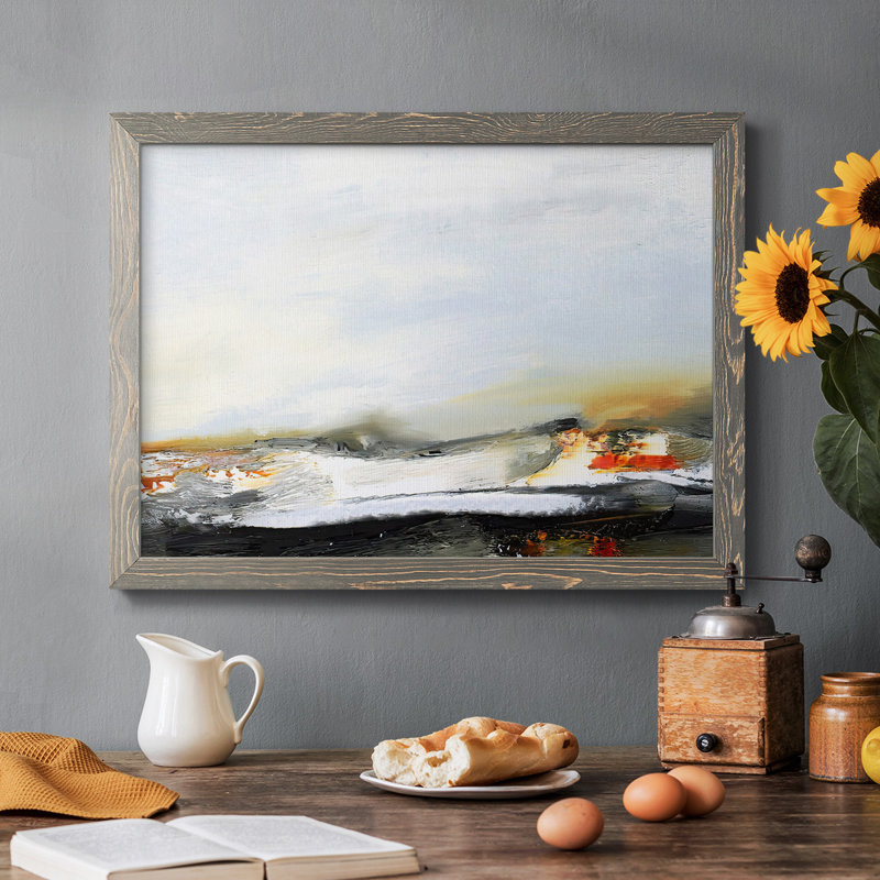 «Lingering Light V» - Toile tendue avec châssis rustique - 2780048, Gris, H 26 po x l 38 po