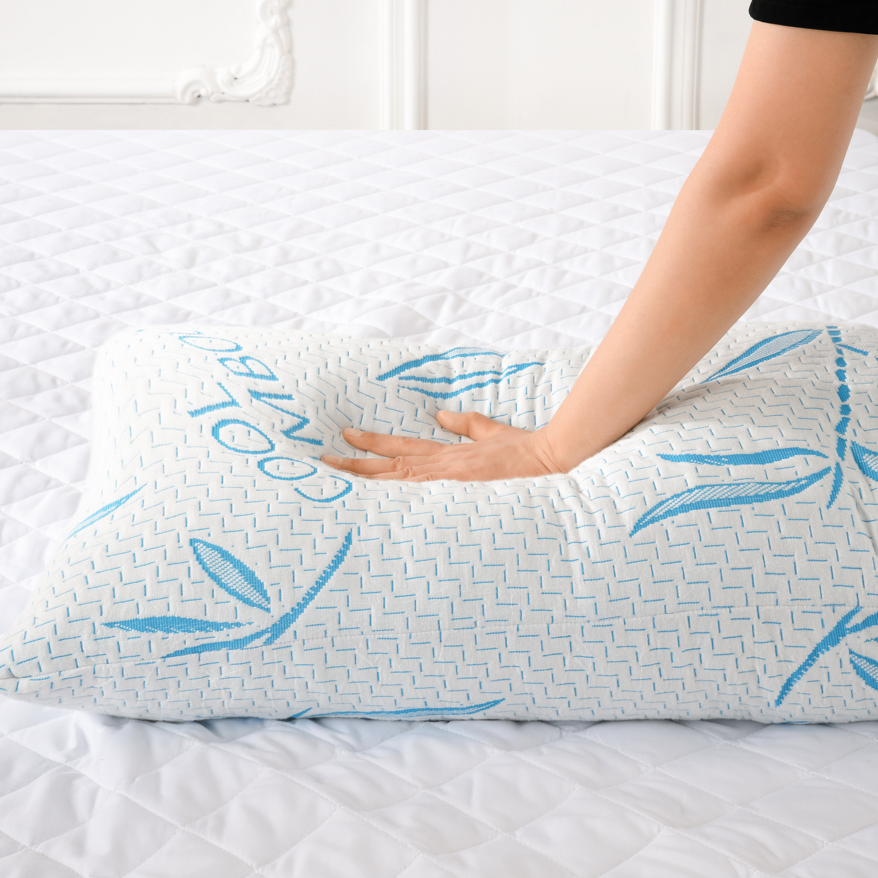 Kaia Shredded Memory Foam Firm Support Pillow The Twillery Co.