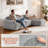 Revine 105'' Modular Compression Sectional Sofa With High-Density Foam And Corduroy Upholstery-121793517