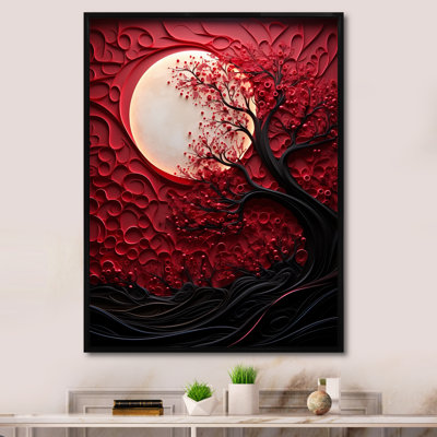 Red Moon Ruby Radiance - impressions sur toile de lune