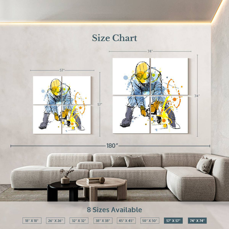 Leisha Construction Worker In Action, 57" H x 57" W