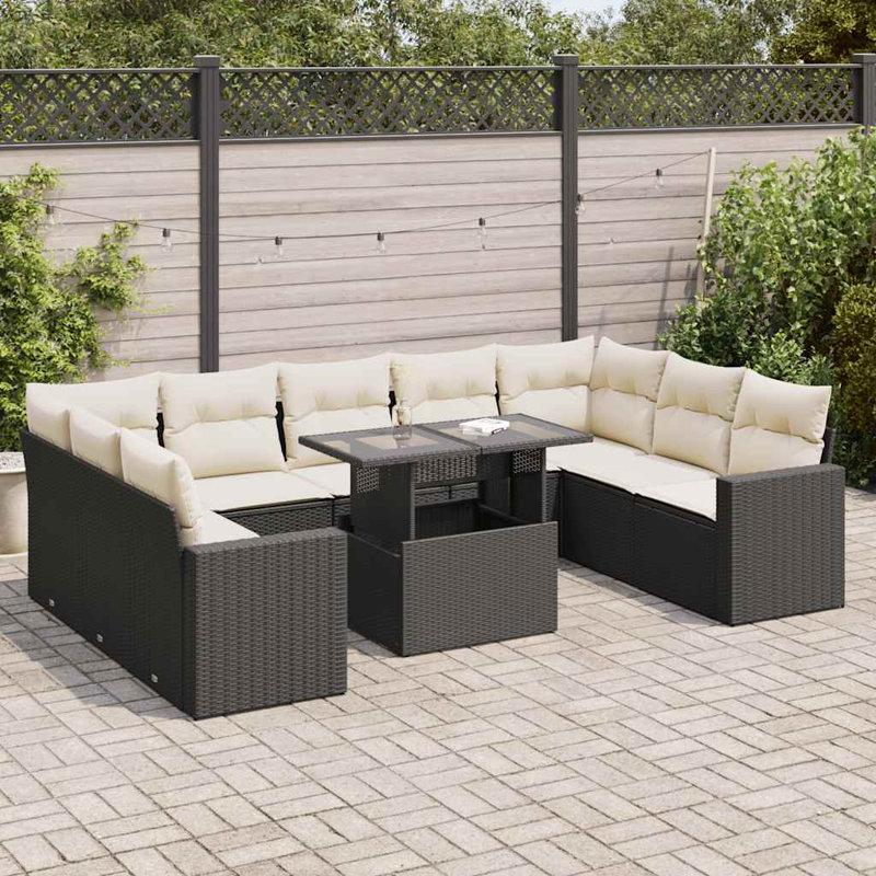 Ensemble de canapé de jardin Vidaxl - noir