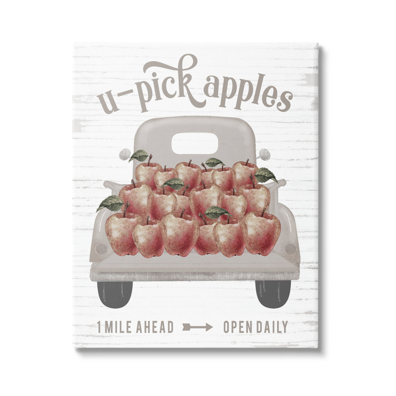 U-Pick Apples, Toile tendue, H 48 po x l 36 po x P 1,5 po