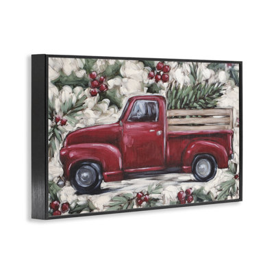 Pickup & Festive Holly, art de la giclée encadrée par Sara G. Designs