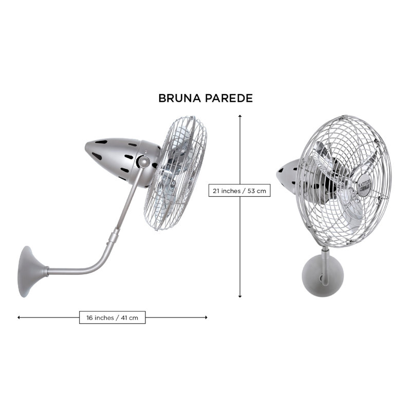 Ventilateur mural 13 po, Non, Nickel noir