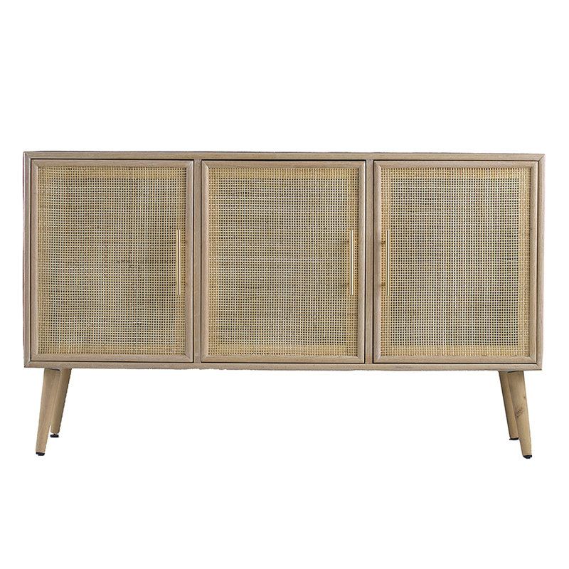 Meuble télé d'appoint en bois avec trois portes
