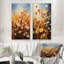 «Orange Yellow Seasonal Flowers Seasonal Collage», 2 pièces-1487787915-1487787914