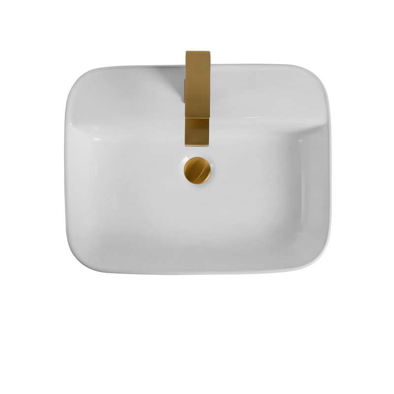 Lavabo carré en céramique