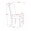 Ensemble de table de salle à manger 5 pièces moderne comprenant une table rectangulaire en bois avec feuille papillon et 4 chaises Parsons en similicuir noir, noir-945850519-945850520-1012563590