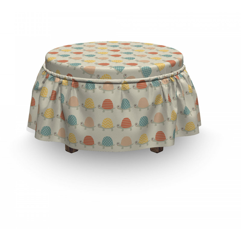 Housse pour repose-pieds à main happy turtles