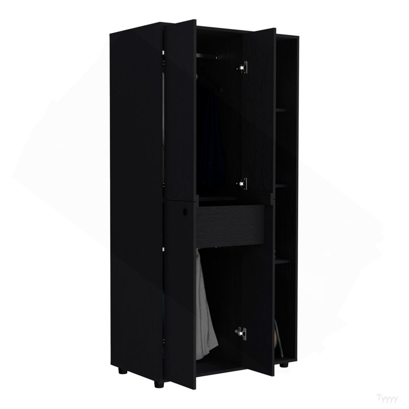 Armoire-penderie Misuri, Noir