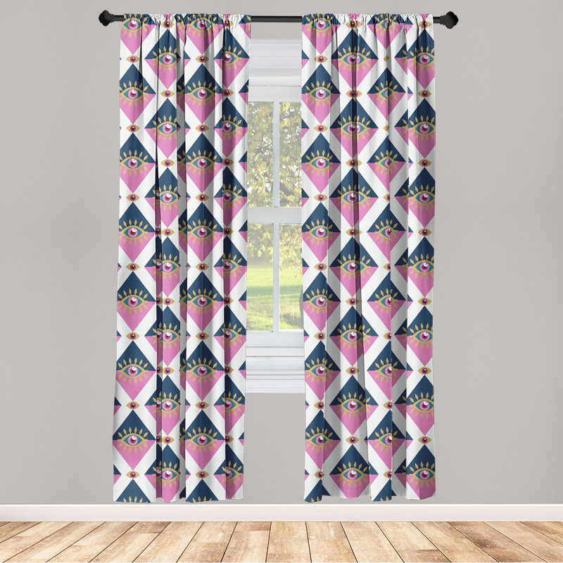 Semi Sheer Curtain Pair, 56" W x 63" L
