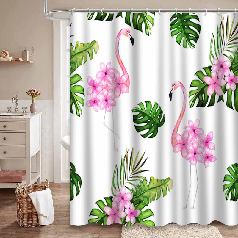 Rideau de douche imperméable à l'eau avec 12 crochets, L 72 po x l 78 po